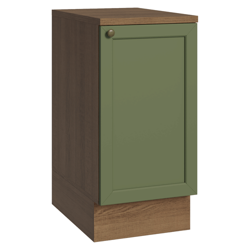 Balcão de Cozinha 40 x 60 cm 1 Porta (Com Tampo) Rustic/Verde Vik Madesa