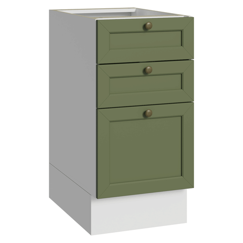 Balcão de Cozinha 40 x 60 cm 3 Gavetas (Sem Tampo) Branco/Verde Vik Madesa