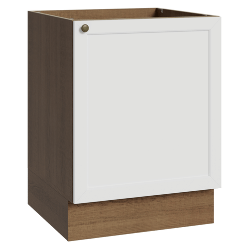 Balcão de Cozinha 60 x 60 cm 1 Porta (Sem Tampo) Rustic/Branco Vik Madesa