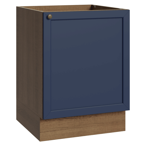 Balcão de Cozinha 60 x 60 cm 1 Porta (Sem Tampo) Rustic/Azul Vik Madesa