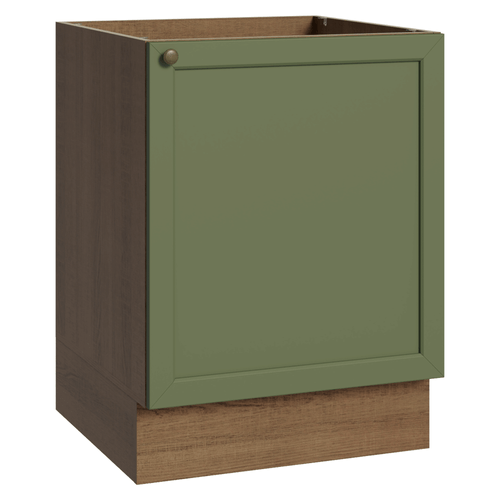 Balcão de Cozinha 60 x 60 cm 1 Porta (Sem Tampo) Rustic/Verde Vik Madesa