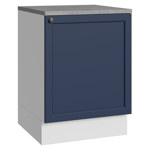 Balcão de Cozinha 60 x 60 cm 1 Porta (Com Tampo) Branco/Azul Vik Madesa