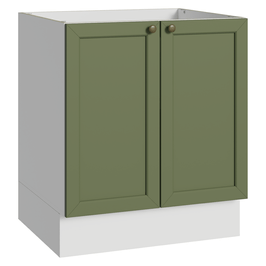 Balcão de Cozinha 70 x 60 cm 2 Portas (Sem Tampo) Branco/Verde Vik Madesa