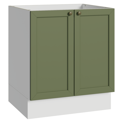 Balcão de Cozinha 70 x 60 cm 2 Portas (Sem Tampo) Branco/Verde Vik Madesa