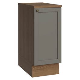 Balcão de Cozinha 35 cm 1 Porta Rustic/Cinza Vik Madesa