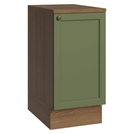 Balcão de Cozinha 40 cm 1 Porta Rustic/Verde Vik Madesa