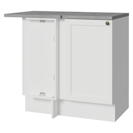 Balcão de Canto 1 Porta Branco Vik Madesa