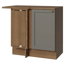 Balcão de Canto 1 Porta Rustic/Cinza Vik Madesa