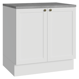 Balcão de Cozinha 80 cm 2 Portas Branco Vik Madesa