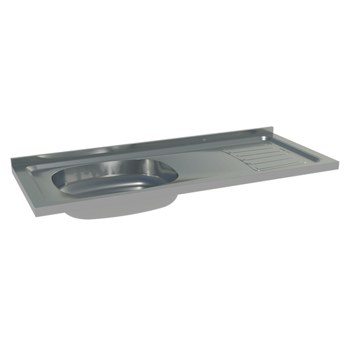 Pia de Aço Inoxidável 105 x 44 cm para Cozinhas Emilly e Gourmet Madesa