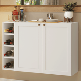 Buffet Aparador com Adega 100cm 2 Portas Branco Vik Madesa 16