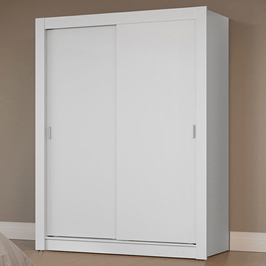 Guarda-Roupa Solteiro 2 Portas de Correr Branco Milano Madesa