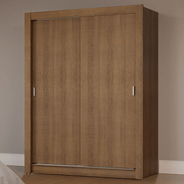 Guarda-Roupa Solteiro 2 Portas de Correr Rustic Milano Madesa