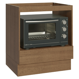 Balcão para Forno/Micro-ondas 70 x 60 cm 1 Gaveta (Sem Tampo) Rustic Madesa