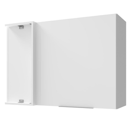 Armário Aéreo de Canto para Quarto 1 Porta Branco Neo Madesa