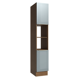 Paneleiro 40cm 2 Portas e 2 Nichos Rustic/Cinza Lux Madesa