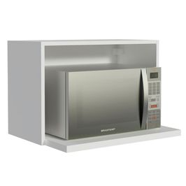 Armário Aéreo 60 cm Nicho para Microondas e Forno Elétrico Branco Madesa