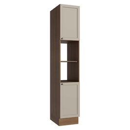 Paneleiro 40 cm 2 Portas e 2 Nichos Rustic/Crema Vik Madesa