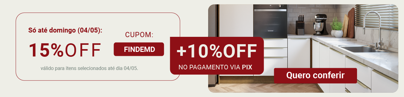 Cupom: FINDEMD 15% OFF